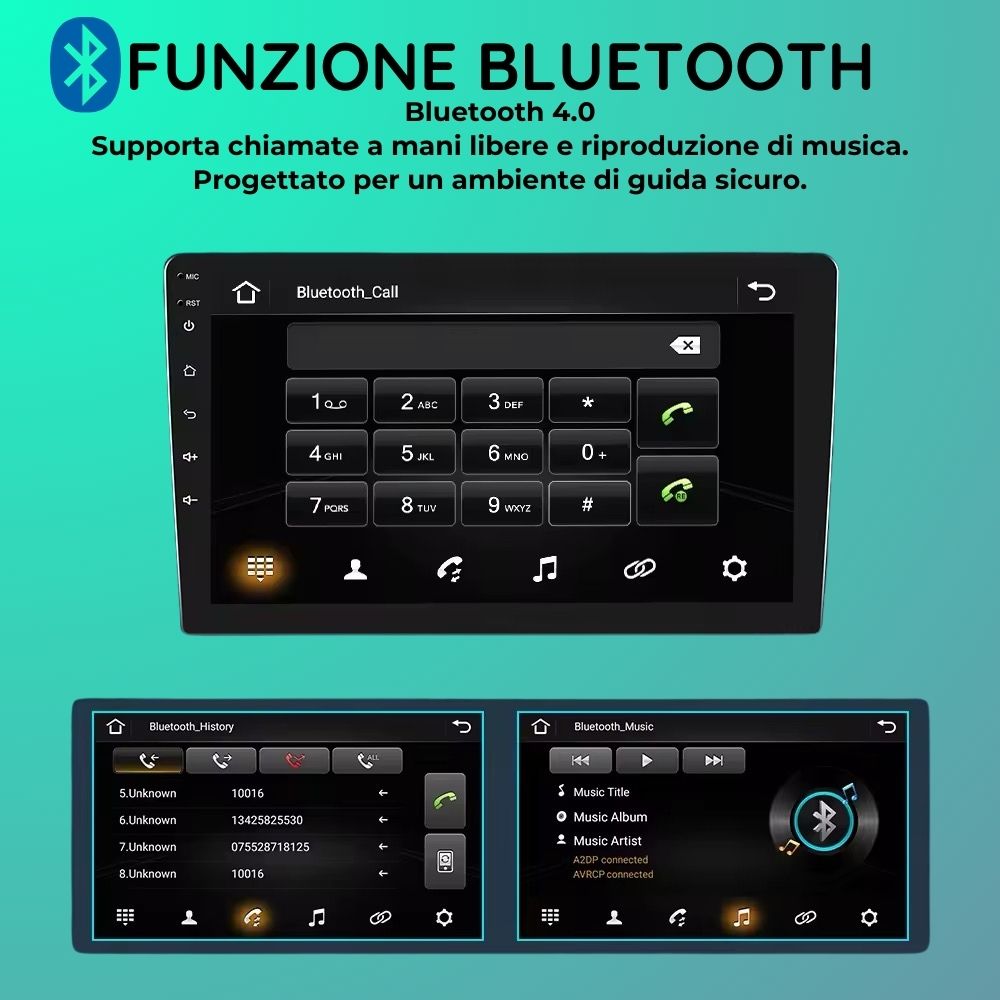 Autoradio per fiat 500 bianco