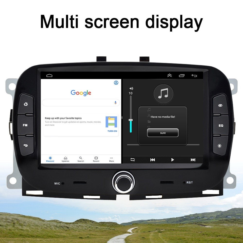 Android 15 Autoradio 7" per Fiat 500 2015 - 2022 CARPLAY Wireless 2+64GB GPS RDS