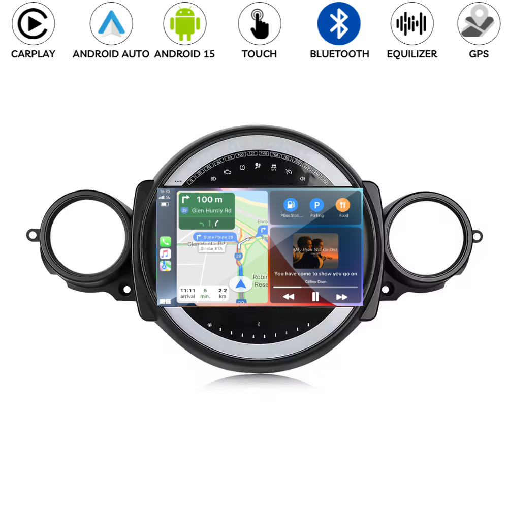 Autoradio 9” Android 15 Per BMW Mini Cooper Clubman 2006-2014 Octacore Navi Wifi