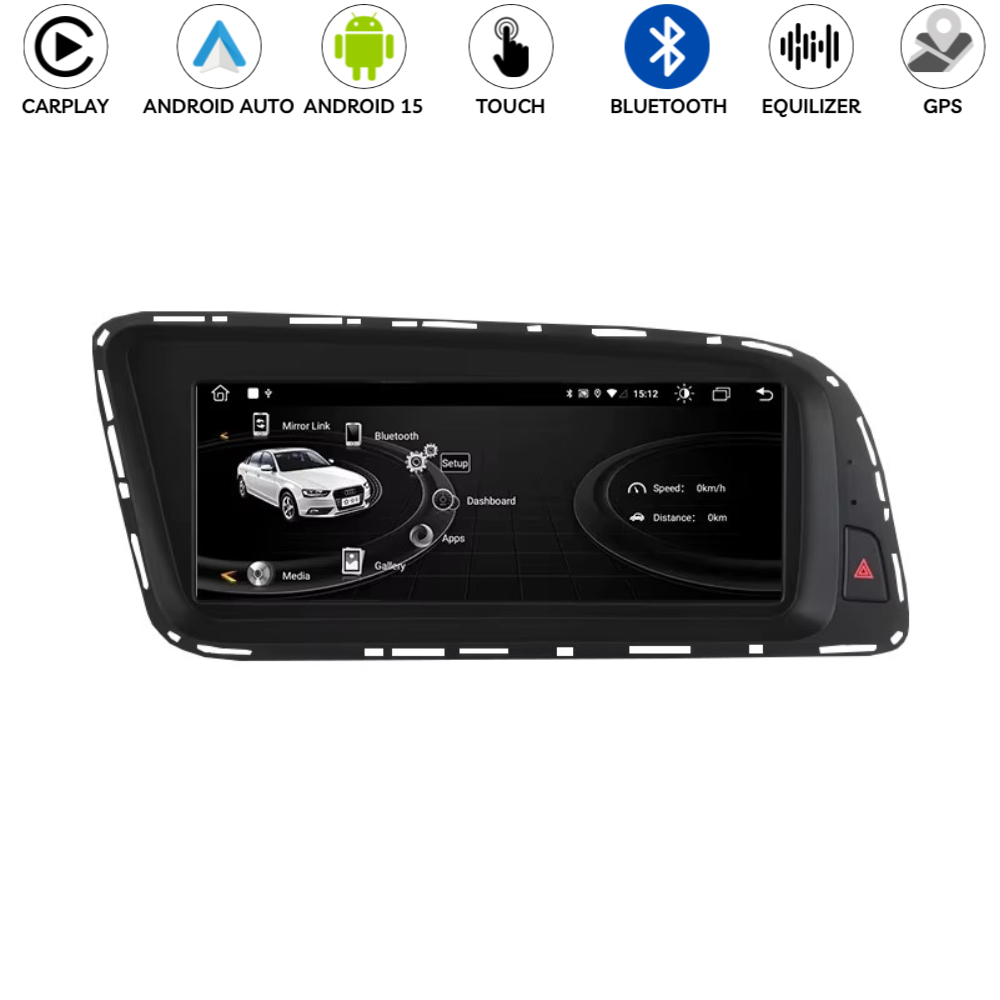 Autoradio 8.8" Android CarPlay AUDI Q5 2009-16 Stereo 6-128GB Auto Touch WIFI Bt
