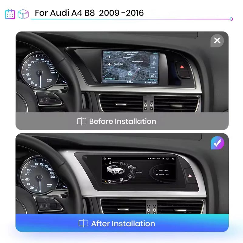 Autoradio Android Junsun 8.8" per Audi A4 A4L B8 2009-2016, Carplay,GPS, 4G, 8-Core, BT, FM