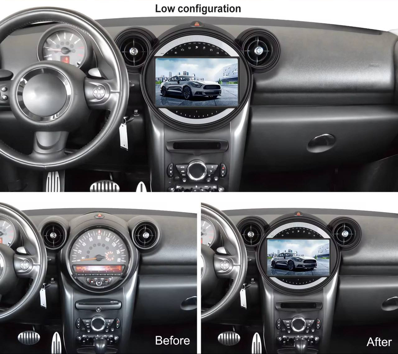 Autoradio 9" Android 14 CarPlay Per BMW Mini Countryman 2011-2016 GPS RDS 4+64GB