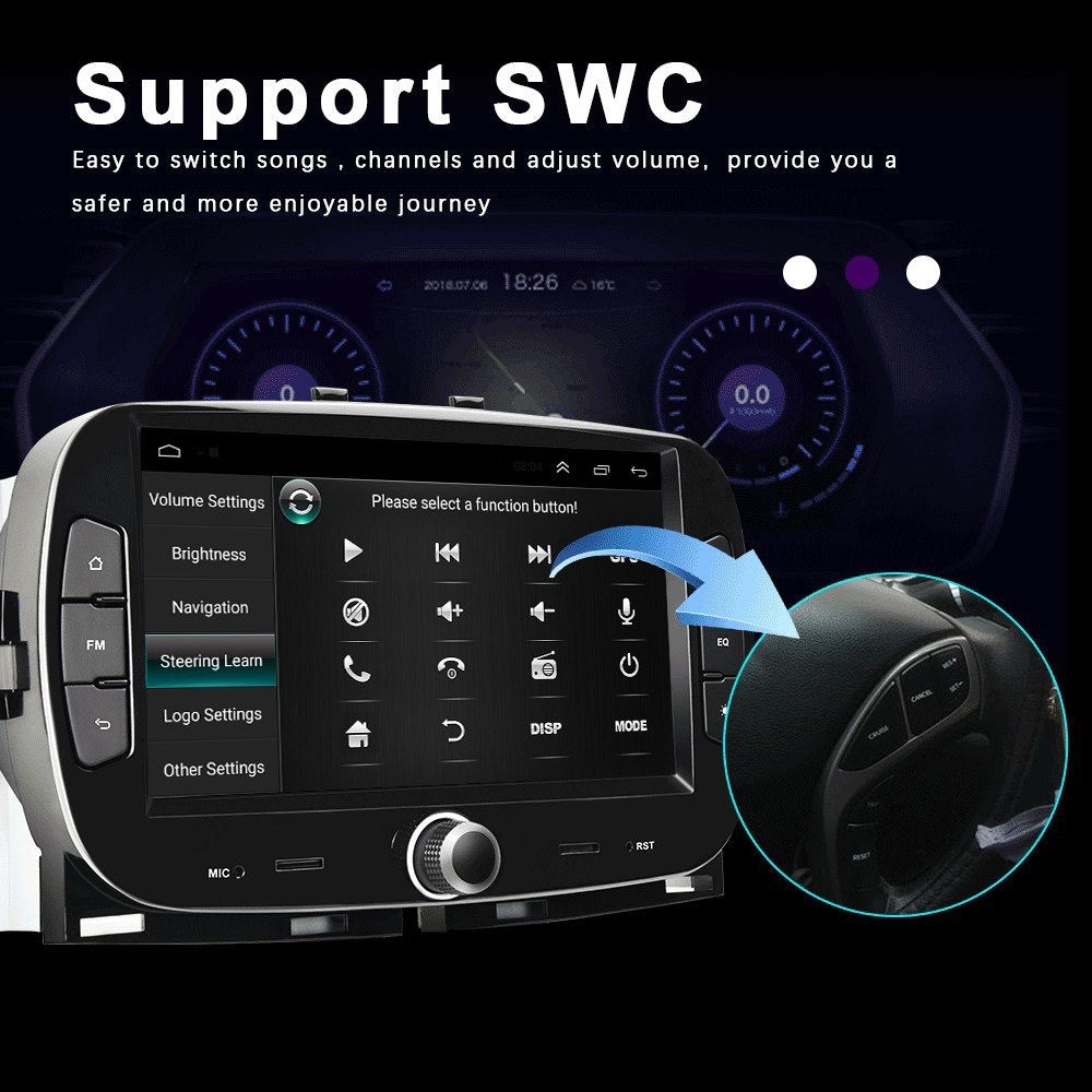 Android 15 Autoradio 7" per Fiat 500 2015 - 2022 CARPLAY Wireless 2+64GB GPS RDS