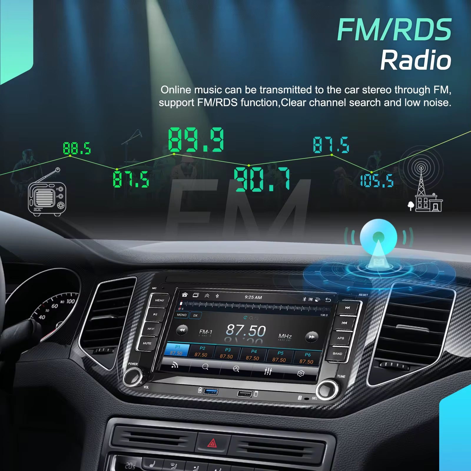 Android Autoradio 7" Per Seat/VW/Skoda Con Carplay Android Auto Wirless GPS Wifi USB