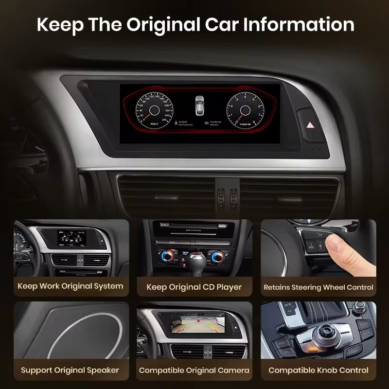 Autoradio Android Junsun 8.8" per Audi A4 A4L B8 2009-2016, Carplay,GPS, 4G, 8-Core, BT, FM
